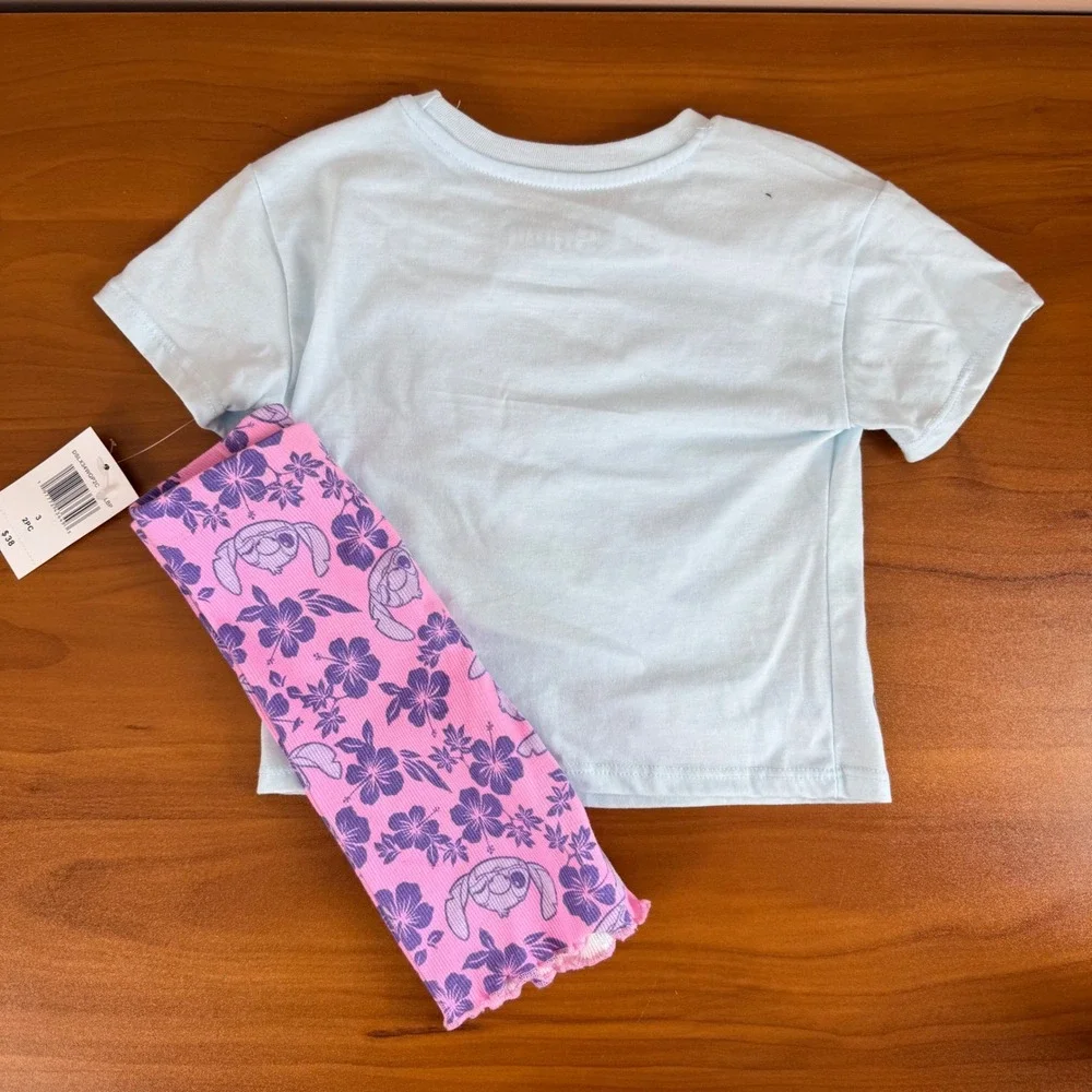 Disney Stitch Best Friends Shorts Set Girls Size 3